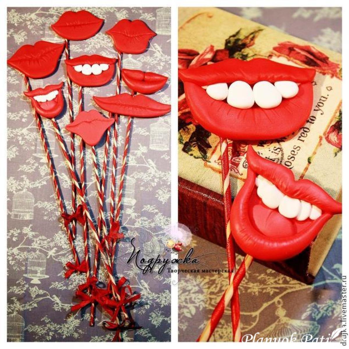 Lūpos su dantukais linksmai fotosesijai