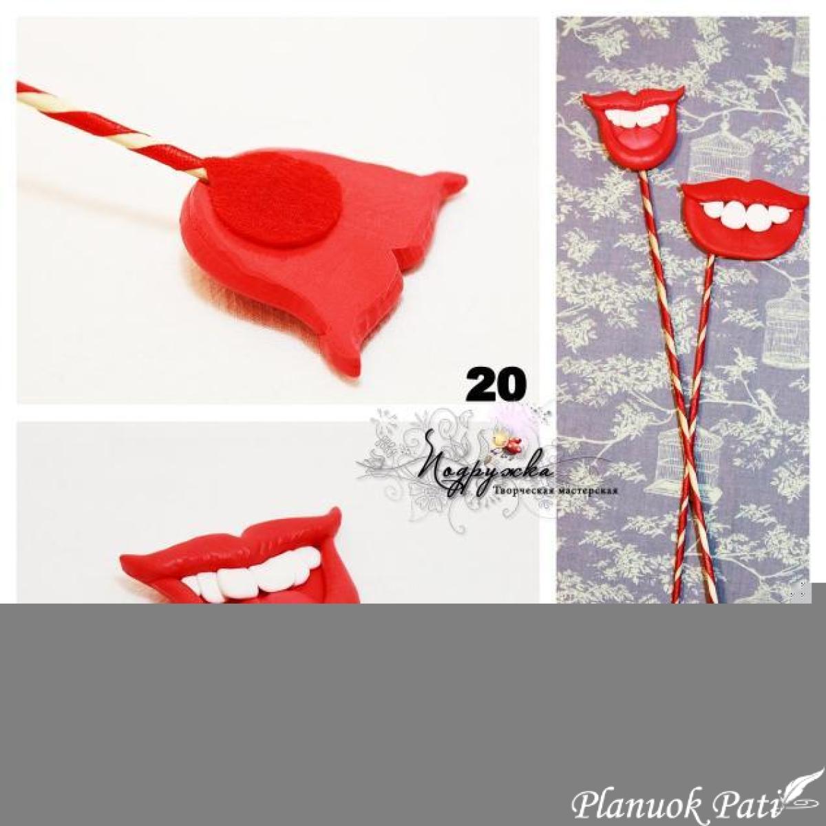 Lūpos su dantukais linksmai fotosesijai