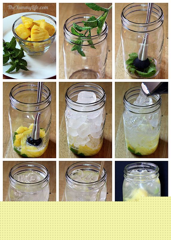 Ananasų ir mėtų gaiva