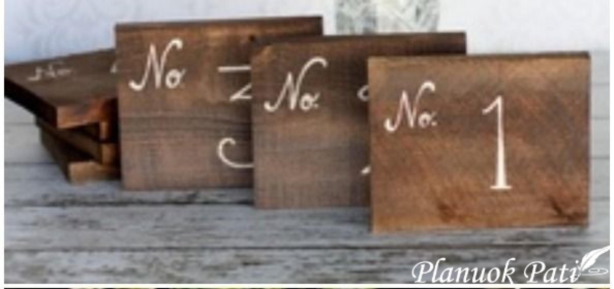 Vestuvinių staliukų numeravimas