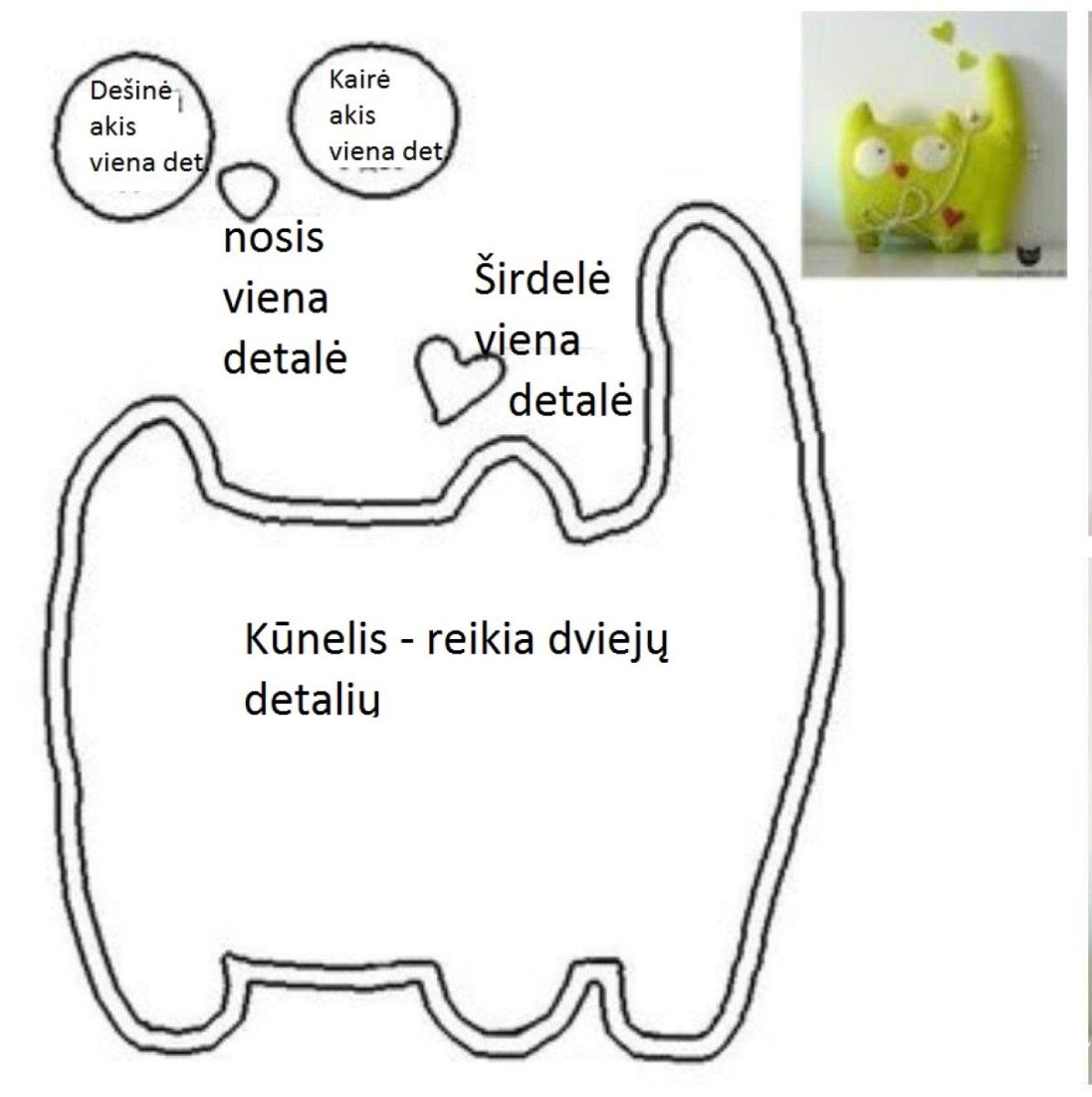 Kačiukas pagalvėlė