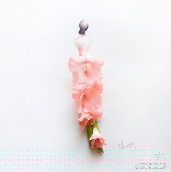 Atvirutė iš gėlės žiedo