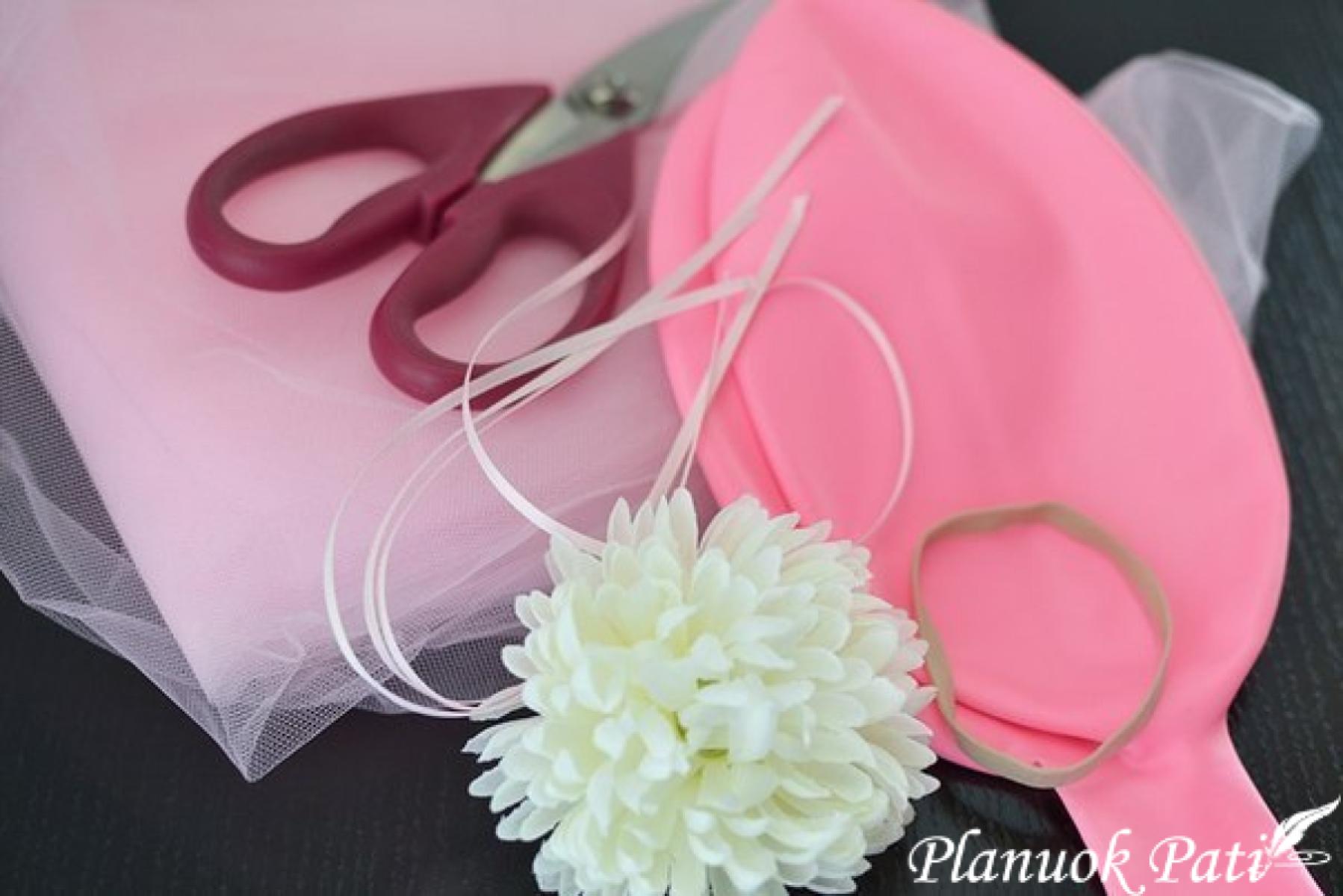 Dekoracija balionas su tiuliu