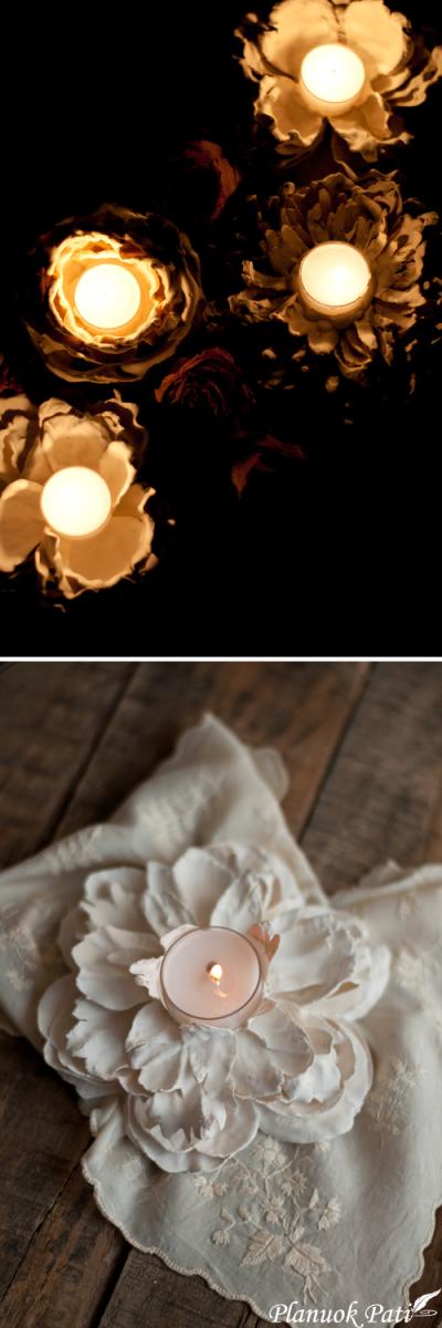 Žvakidė iš dirbtinės gėlės