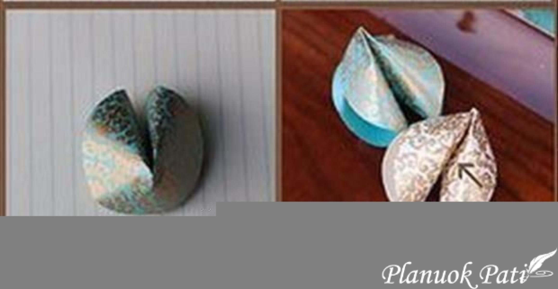 Laimės sausainukai iš popieriaus