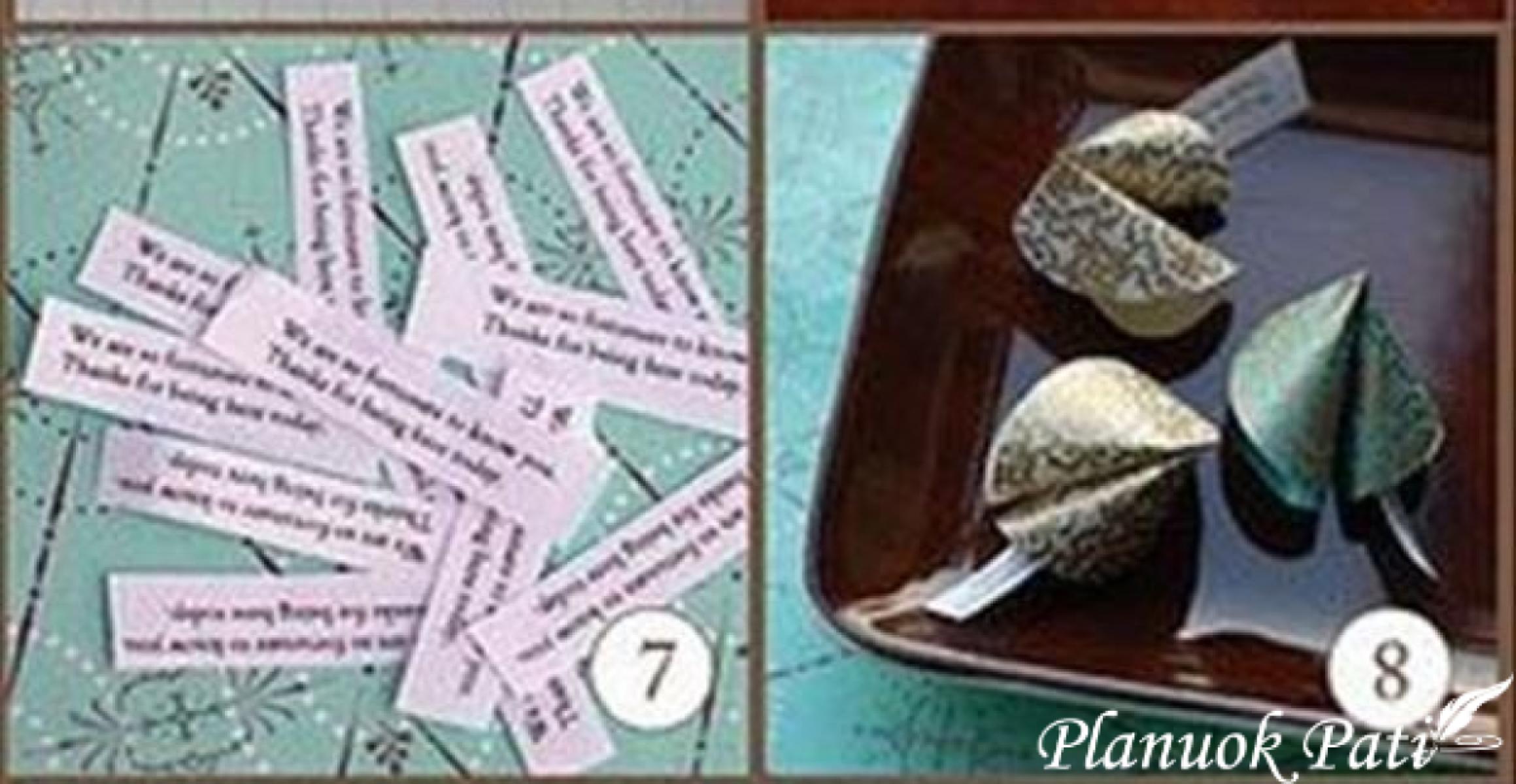 Laimės sausainukai iš popieriaus