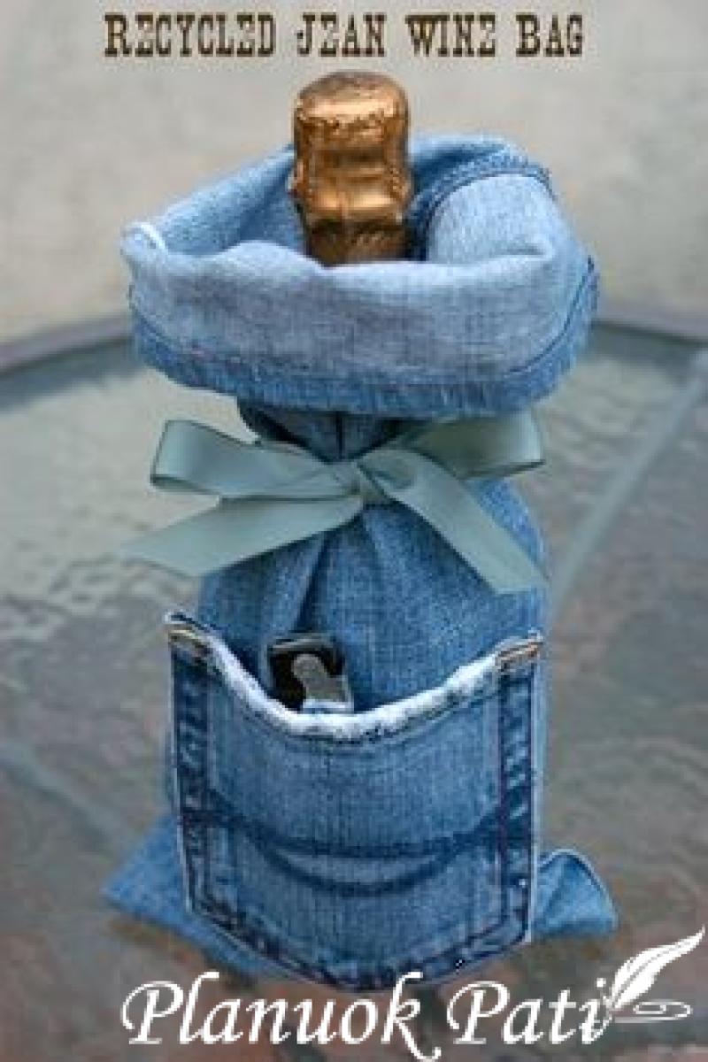 Butelio dekoravimas nebereikalingais rūbais