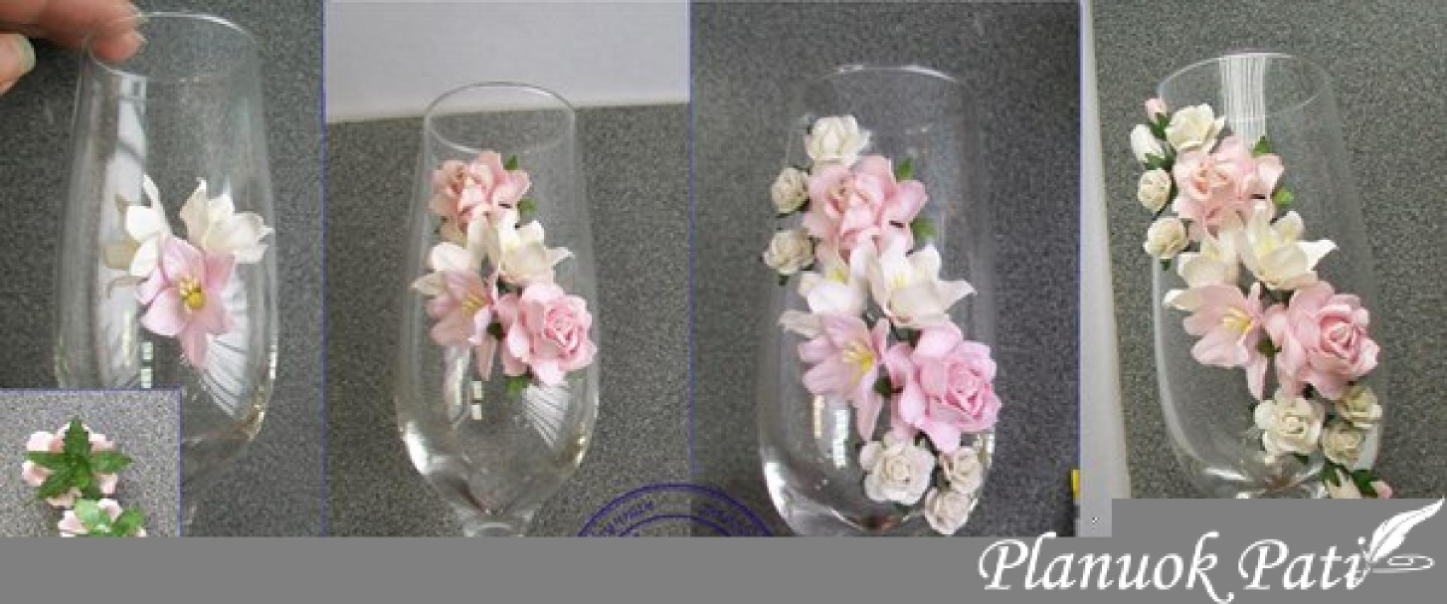 Šventinių taurių  dekoras