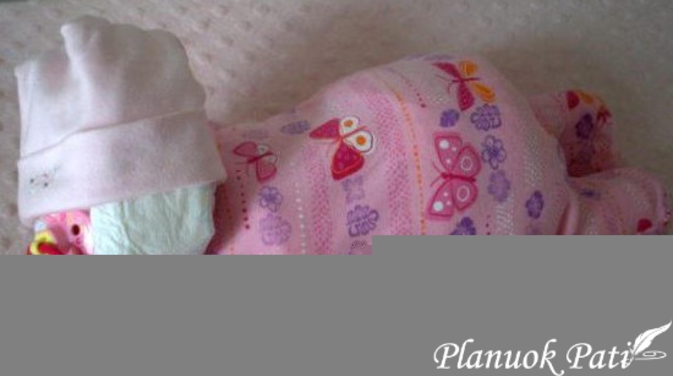 Sauskelnių tortas - Miegantis vaikutis