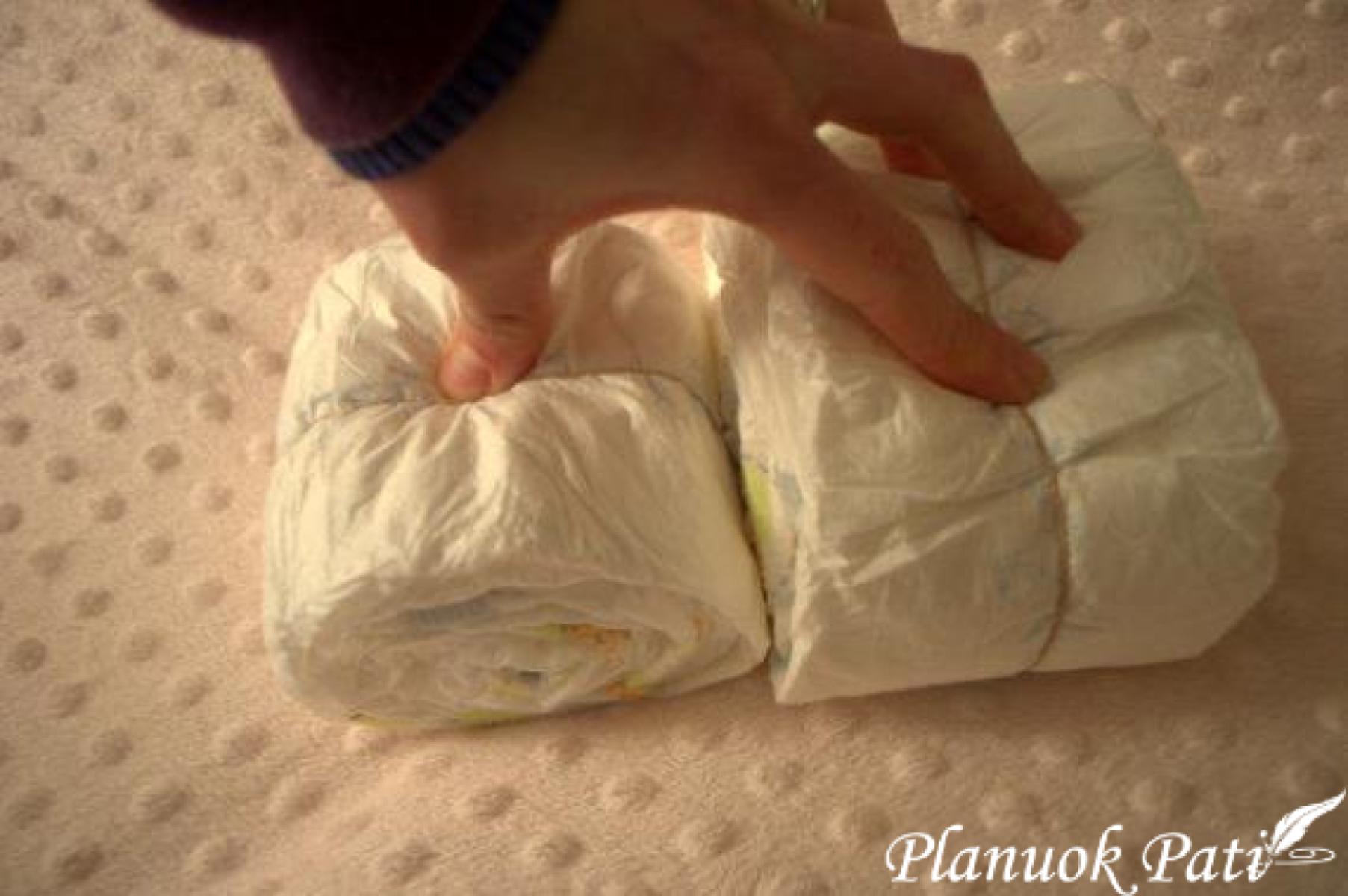 Sauskelnių tortas - Miegantis vaikutis