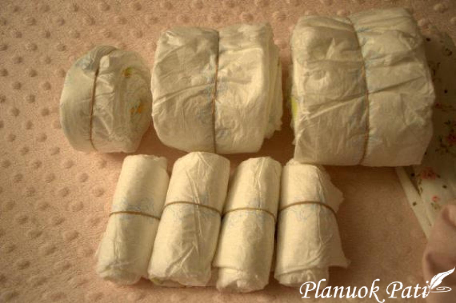 Sauskelnių tortas - Miegantis vaikutis