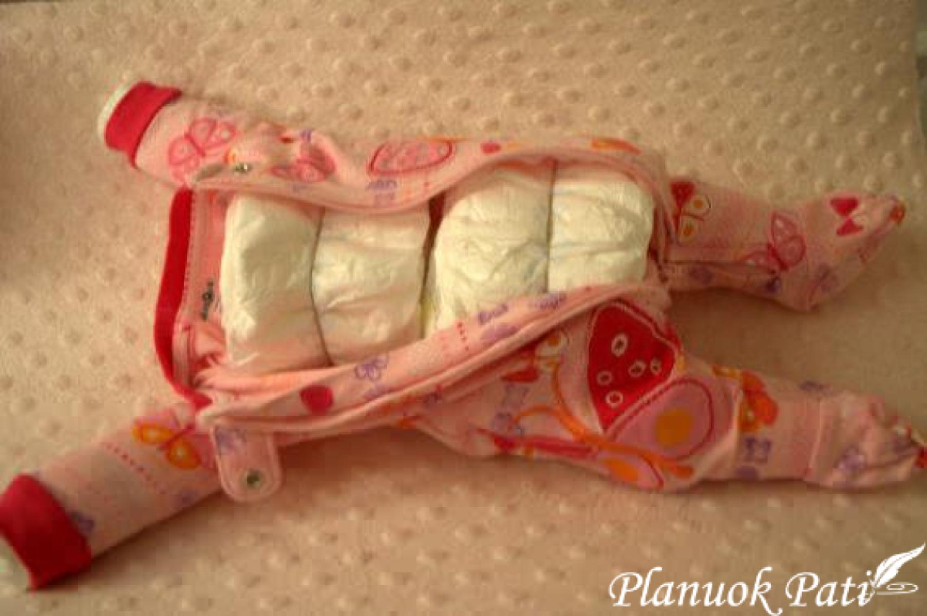 Sauskelnių tortas - Miegantis vaikutis