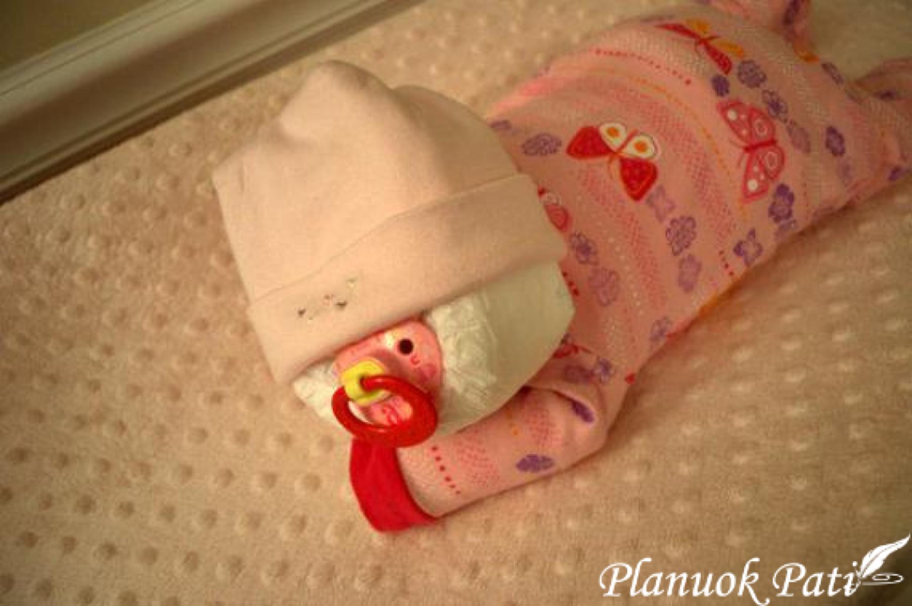 Sauskelnių tortas - Miegantis vaikutis