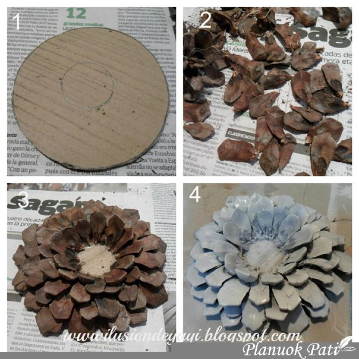 Žvakidė iš kankorėžių