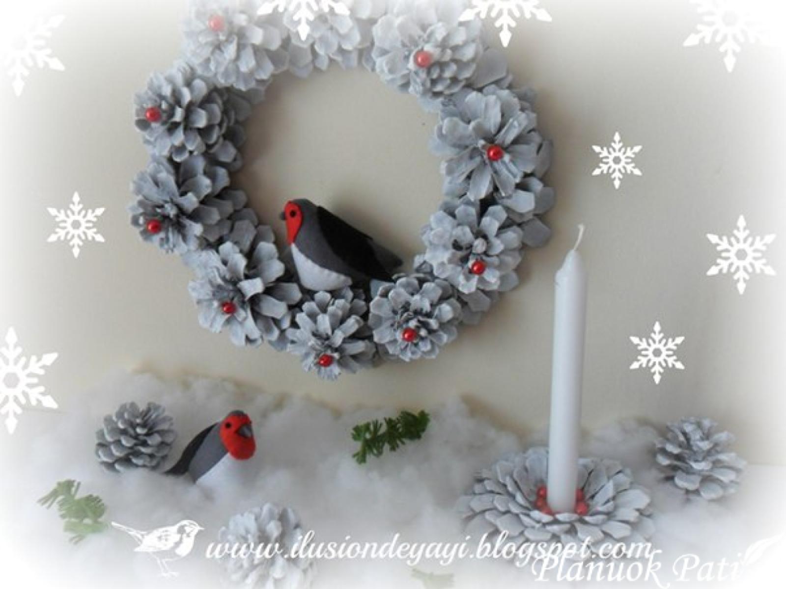 Žvakidė iš kankorėžių