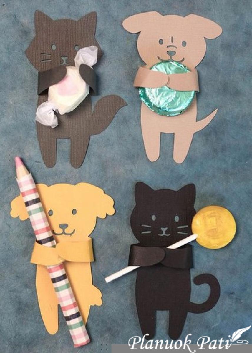 Popieriniai žvėreliai smulkmenėlei laikyti