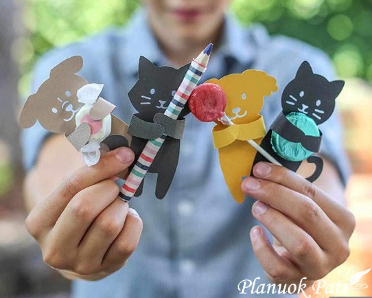 Popieriniai žvėreliai smulkmenėlei laikyti