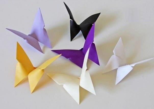 Origami drugeliai