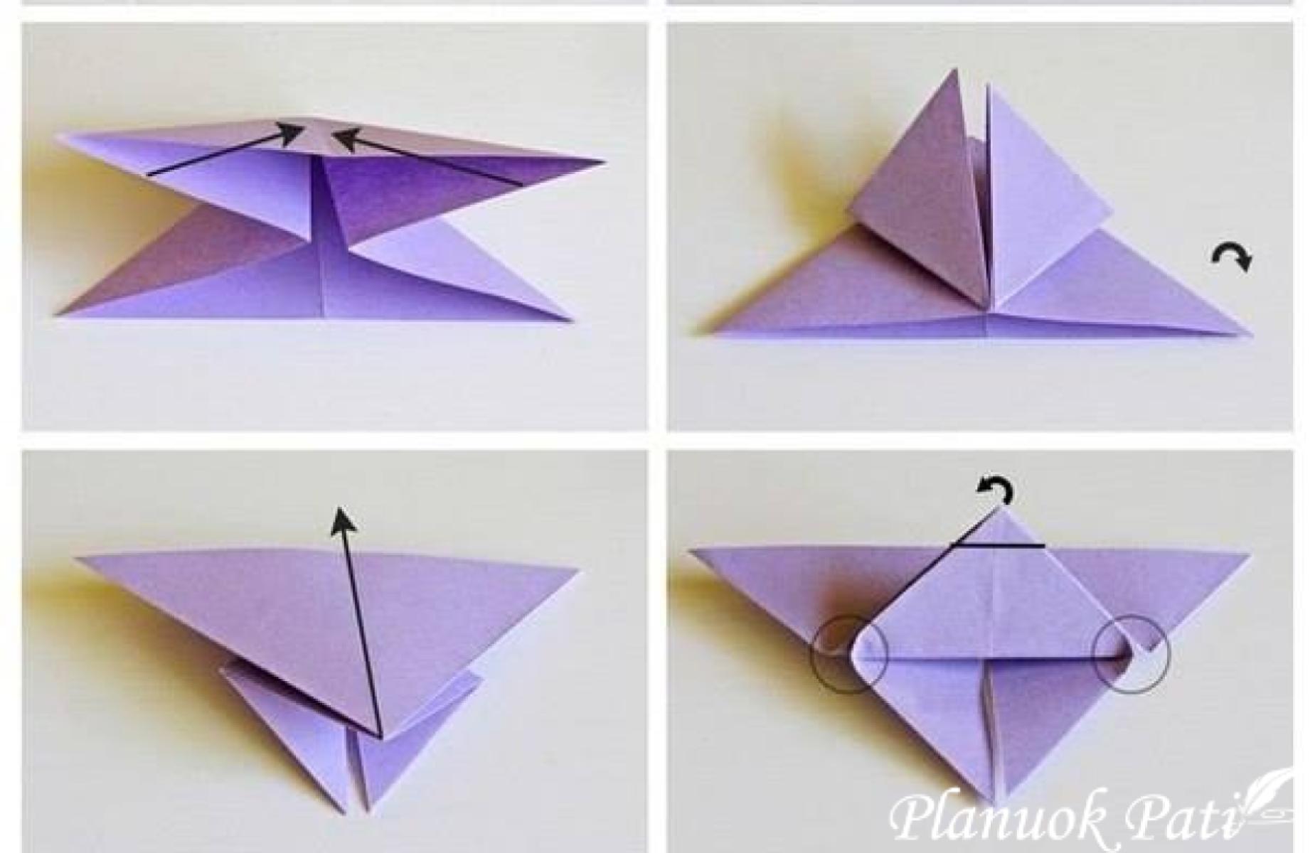 Origami drugeliai