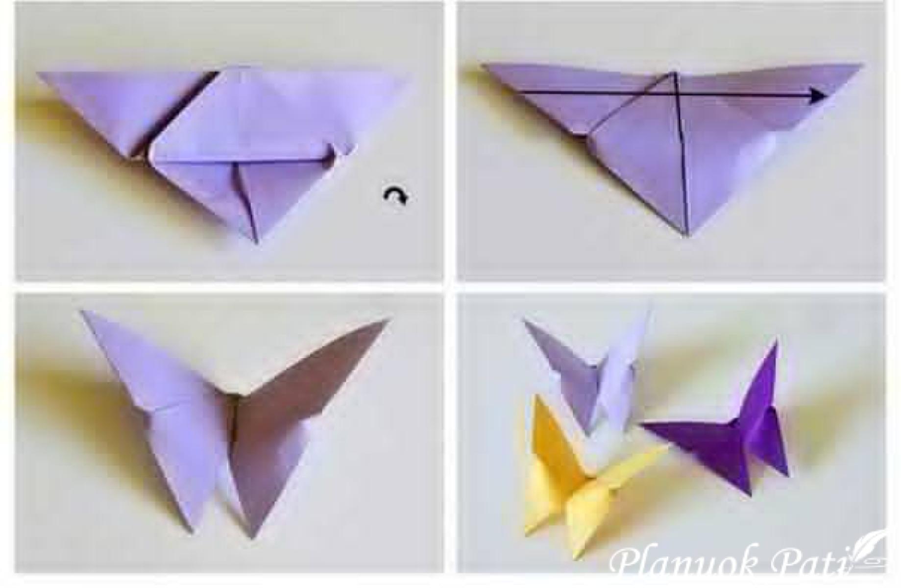 Origami drugeliai
