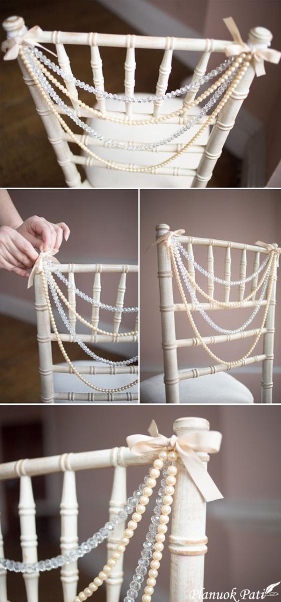 Jaunųjų ir svečių kėdžių dekoro idėjos