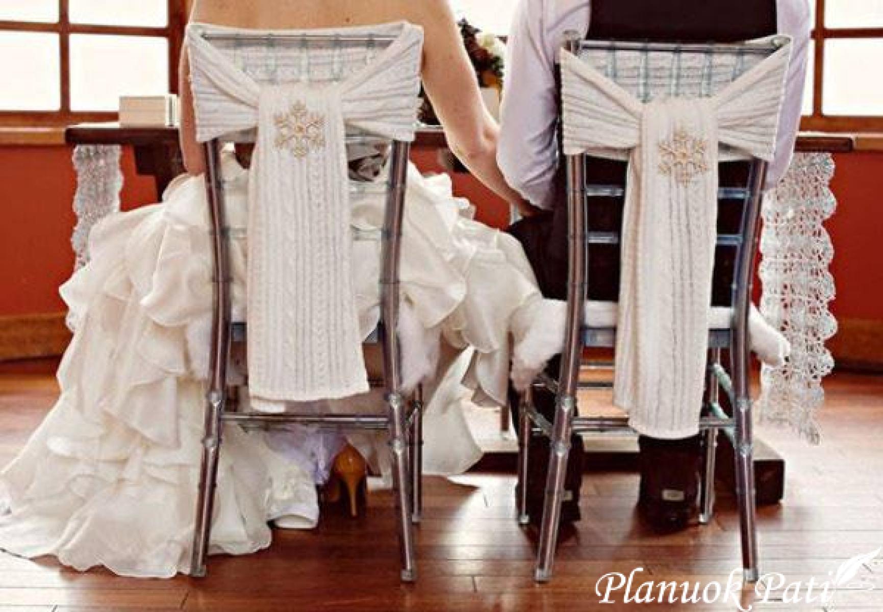 Jaunųjų ir svečių kėdžių dekoro idėjos