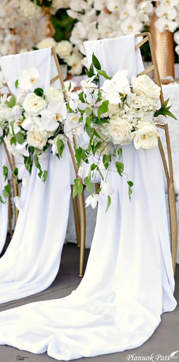 Jaunųjų ir svečių kėdžių dekoro idėjos