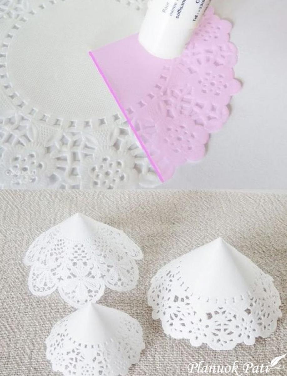 Kalėdinės eglutės iš servetėlių