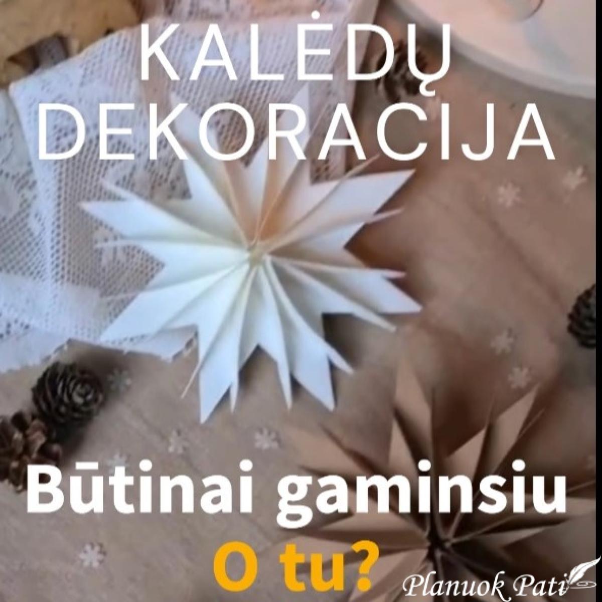 Kalėdinės žvaigždės iš popieriaus