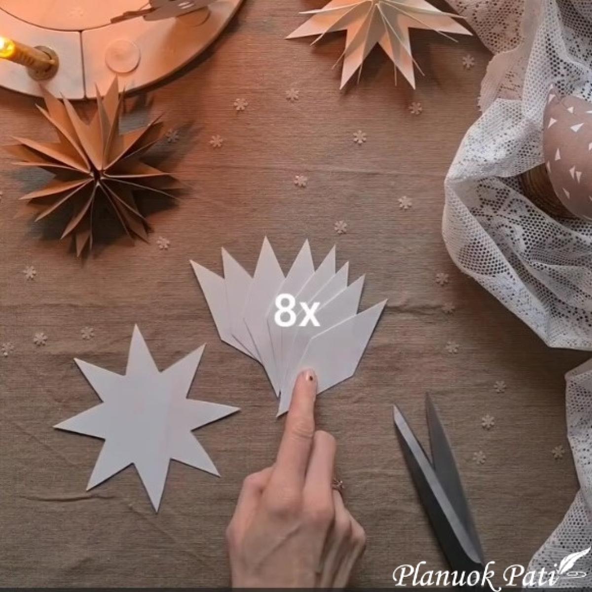 Kalėdinės žvaigždės iš popieriaus