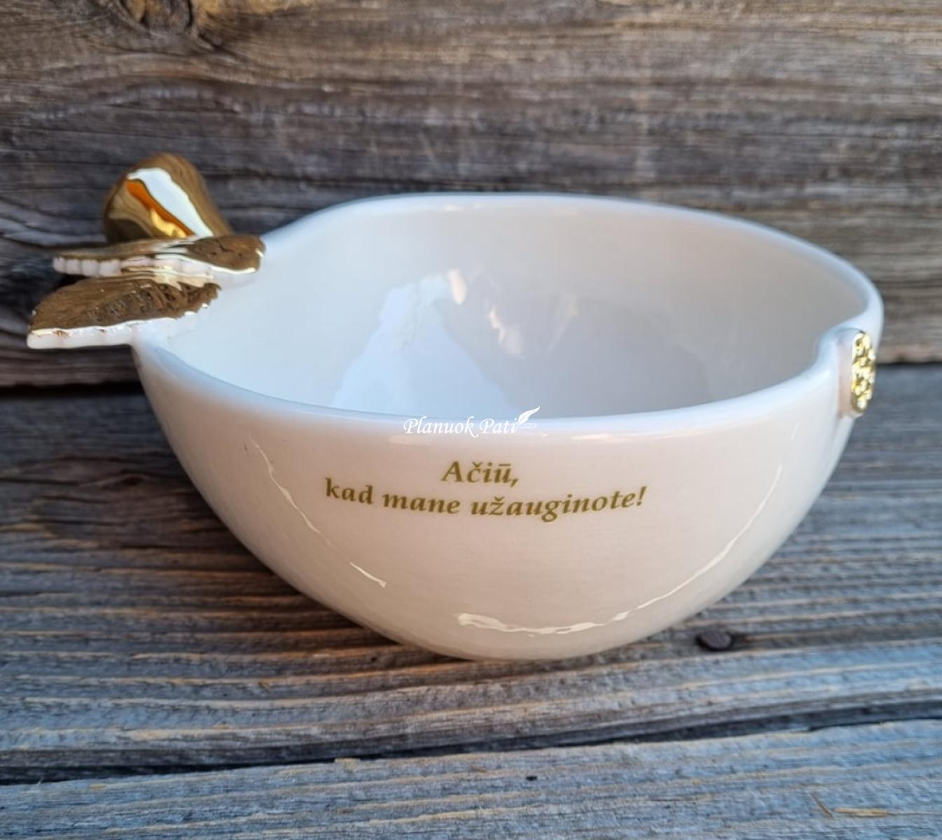 Dovana tėveliams - Obuoliukas (baltas)