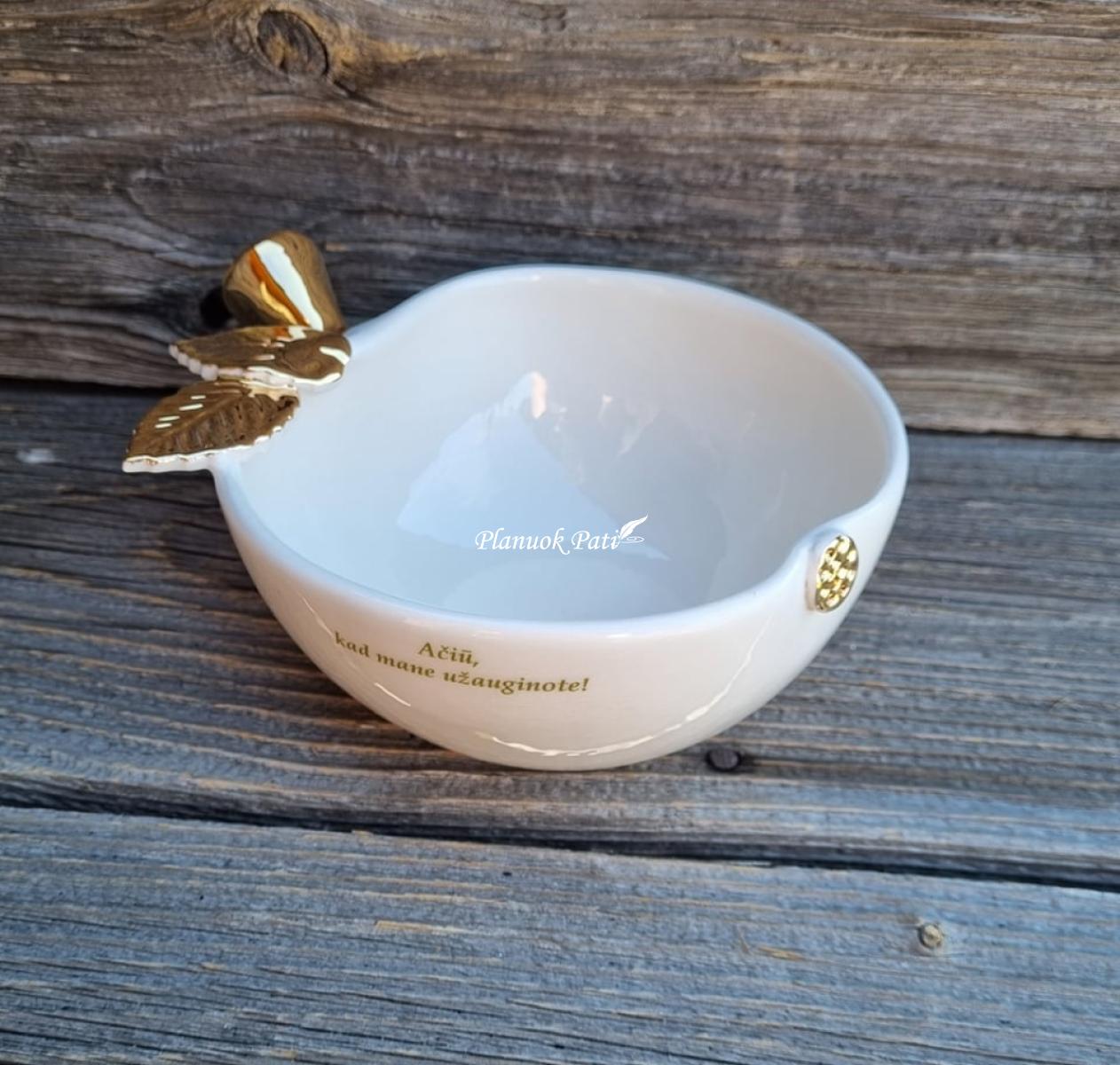 Dovana tėveliams - Obuoliukas (baltas)