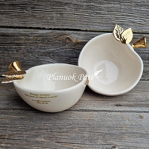 Dovana tėveliams - Obuoliukas (baltas)