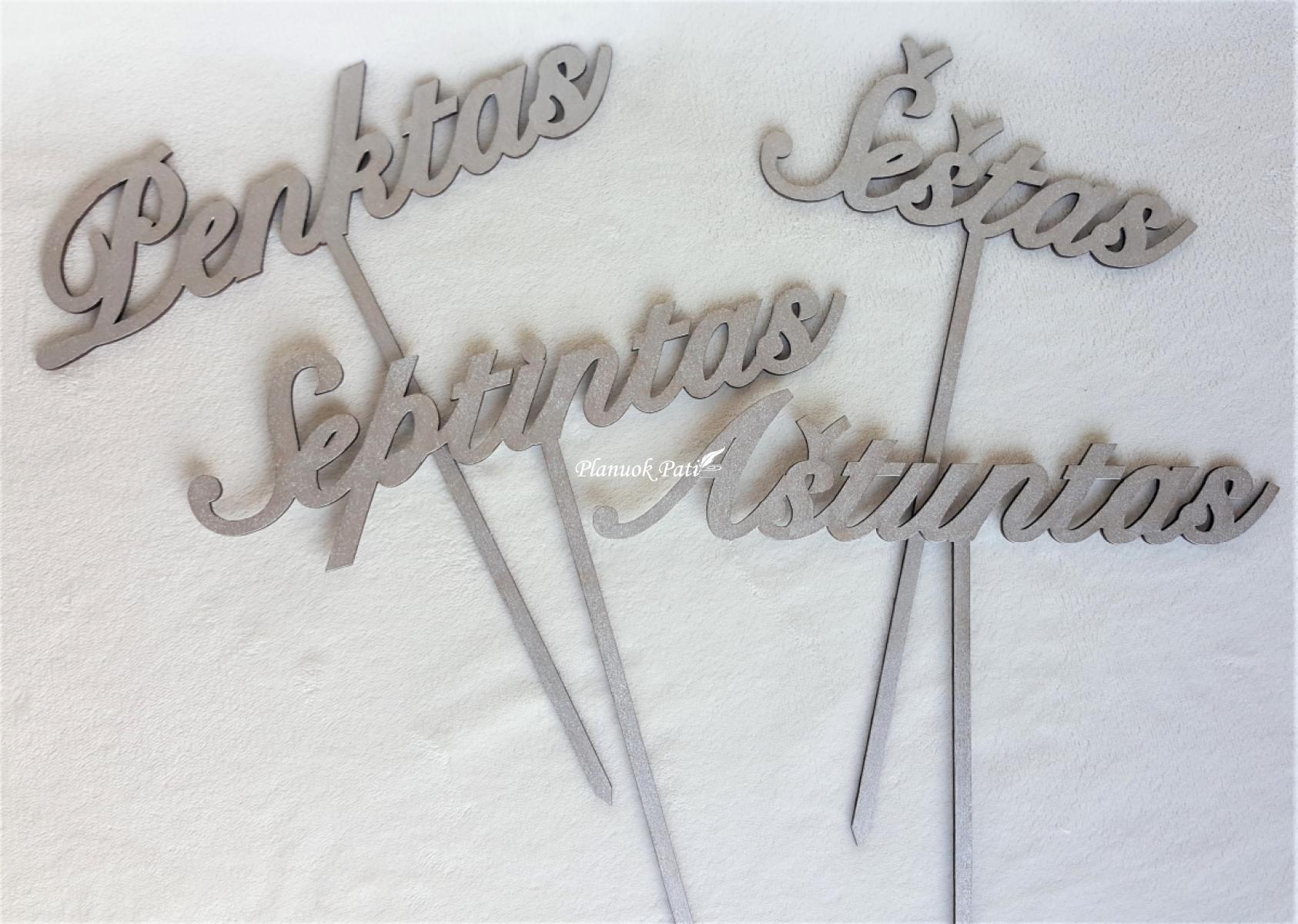 Staliukų numeriai šventei - žodžiai