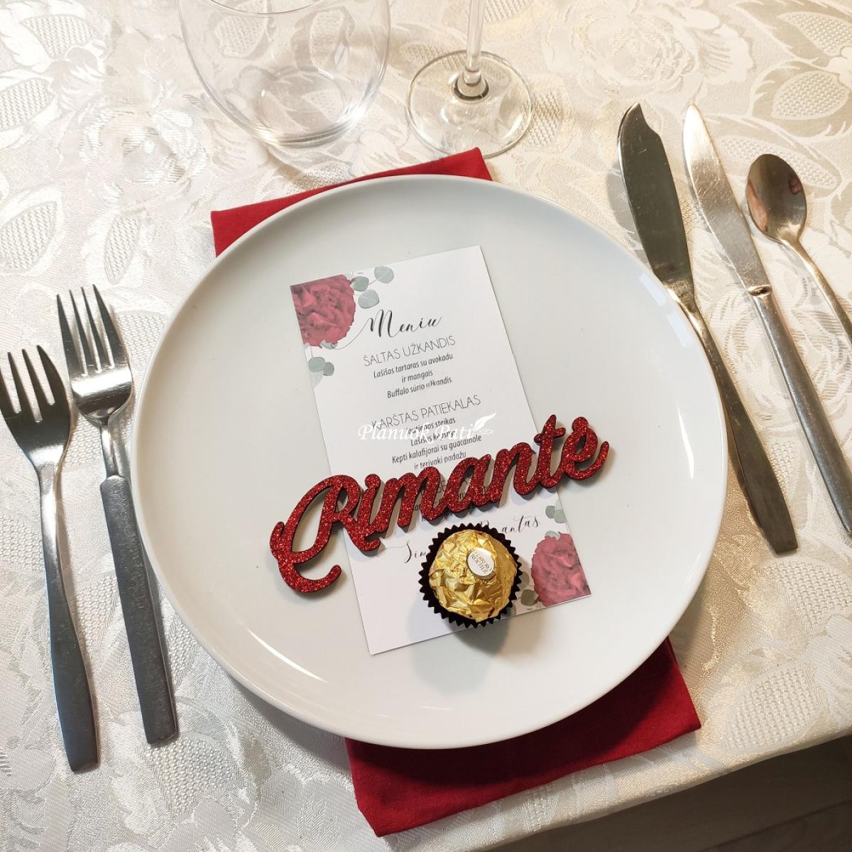 Stalo kortelė vardas magnetukas