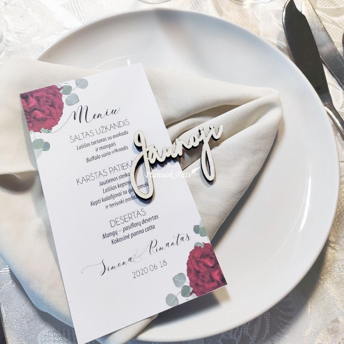 Stalo kortelė vardas magnetukas