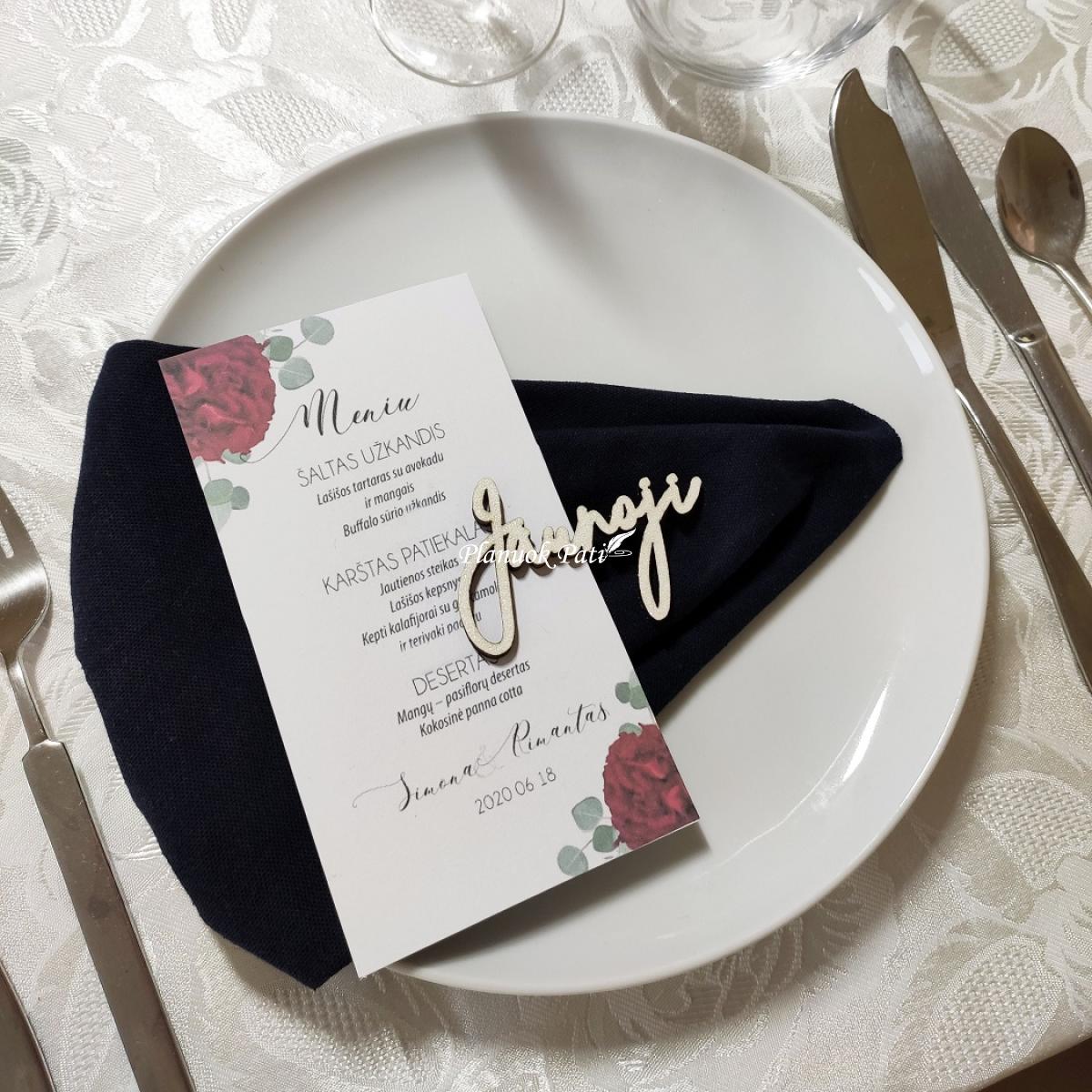 Stalo kortelė vardas magnetukas