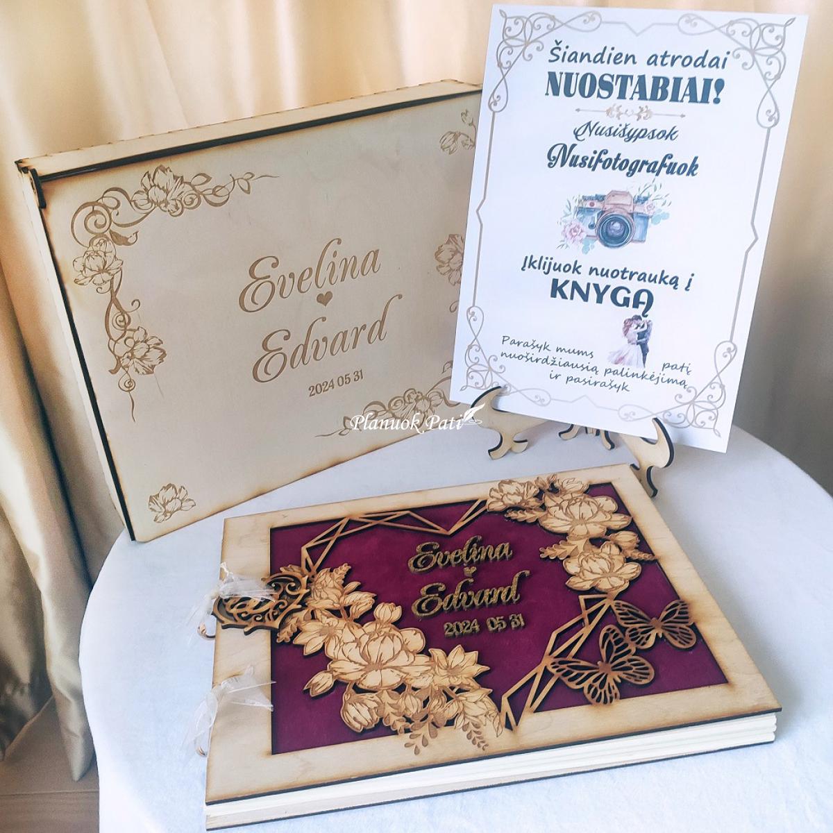 Vestuvių palinkėjimų knyga Žydinti širdis