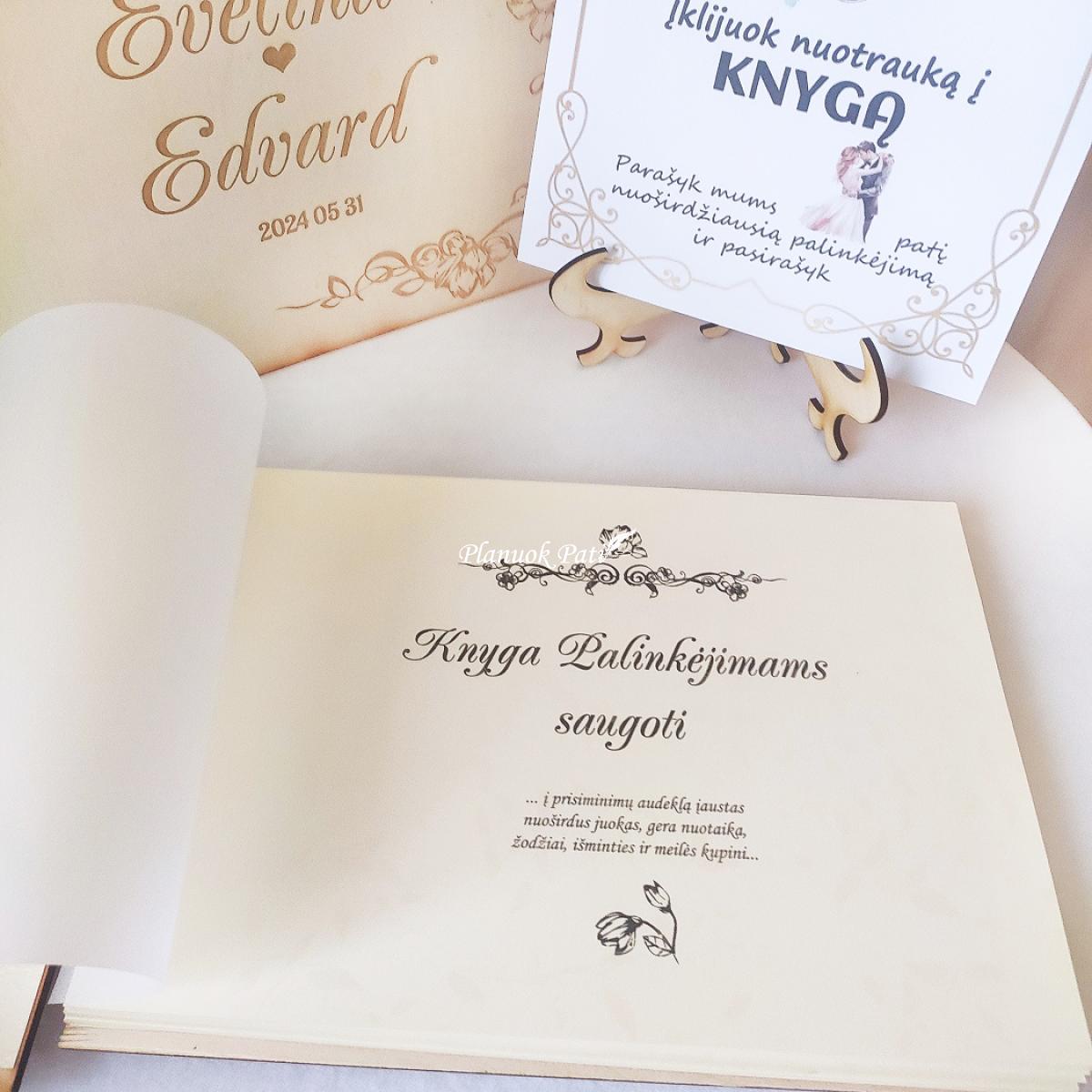 Vestuvių palinkėjimų knyga Žydinti širdis