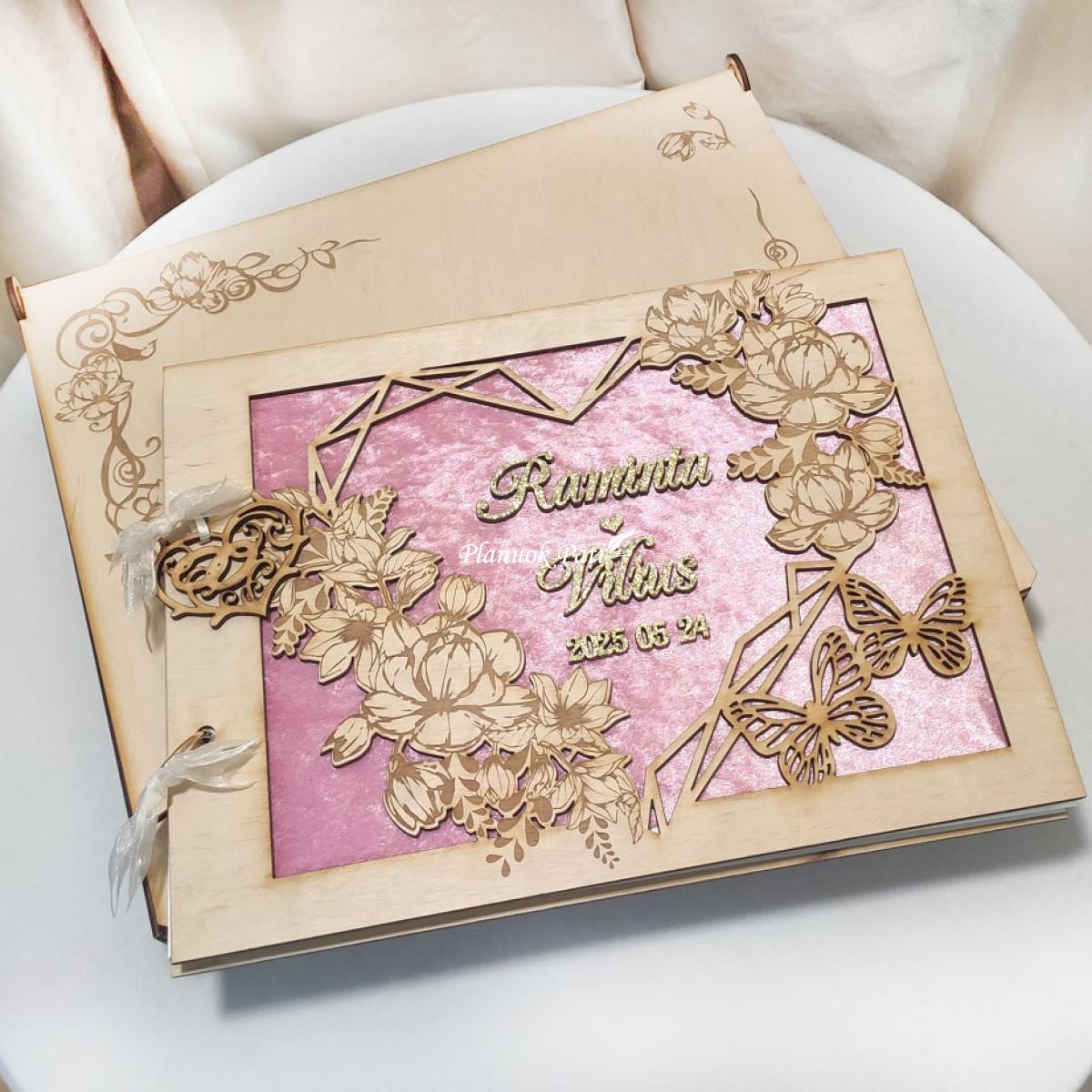 Vestuvių palinkėjimų knyga Žydinti širdis