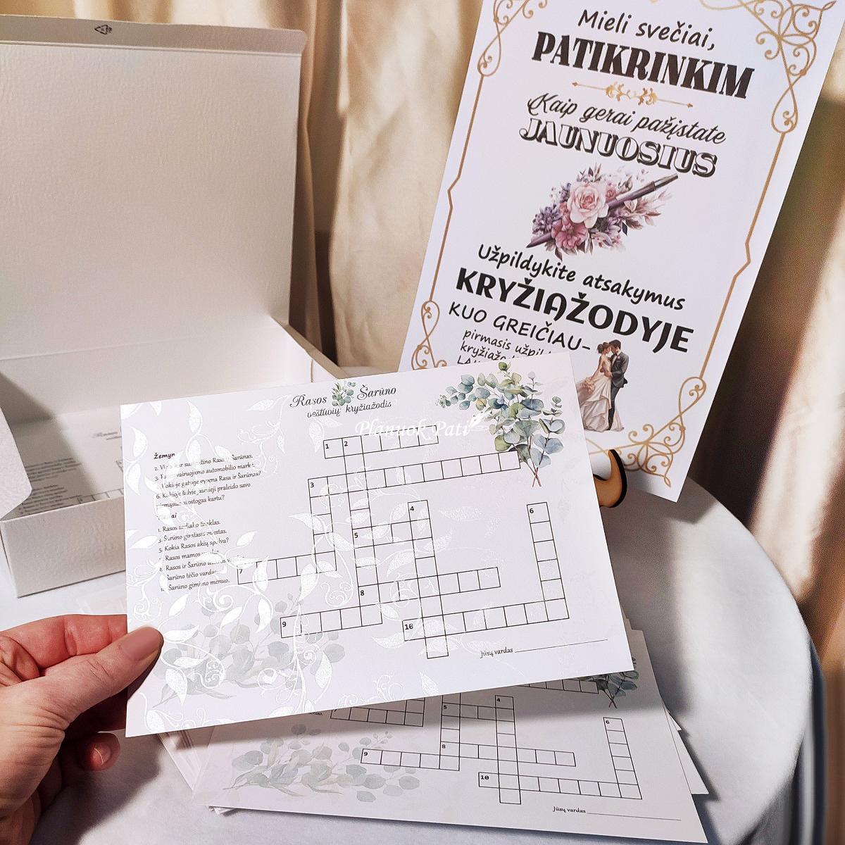 Vestuvių kryžiažodis