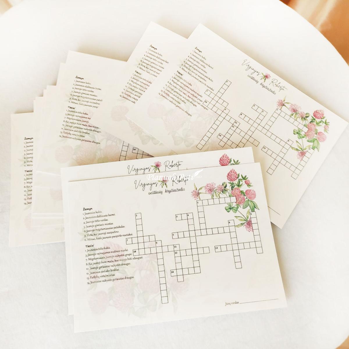 Vestuvių kryžiažodis