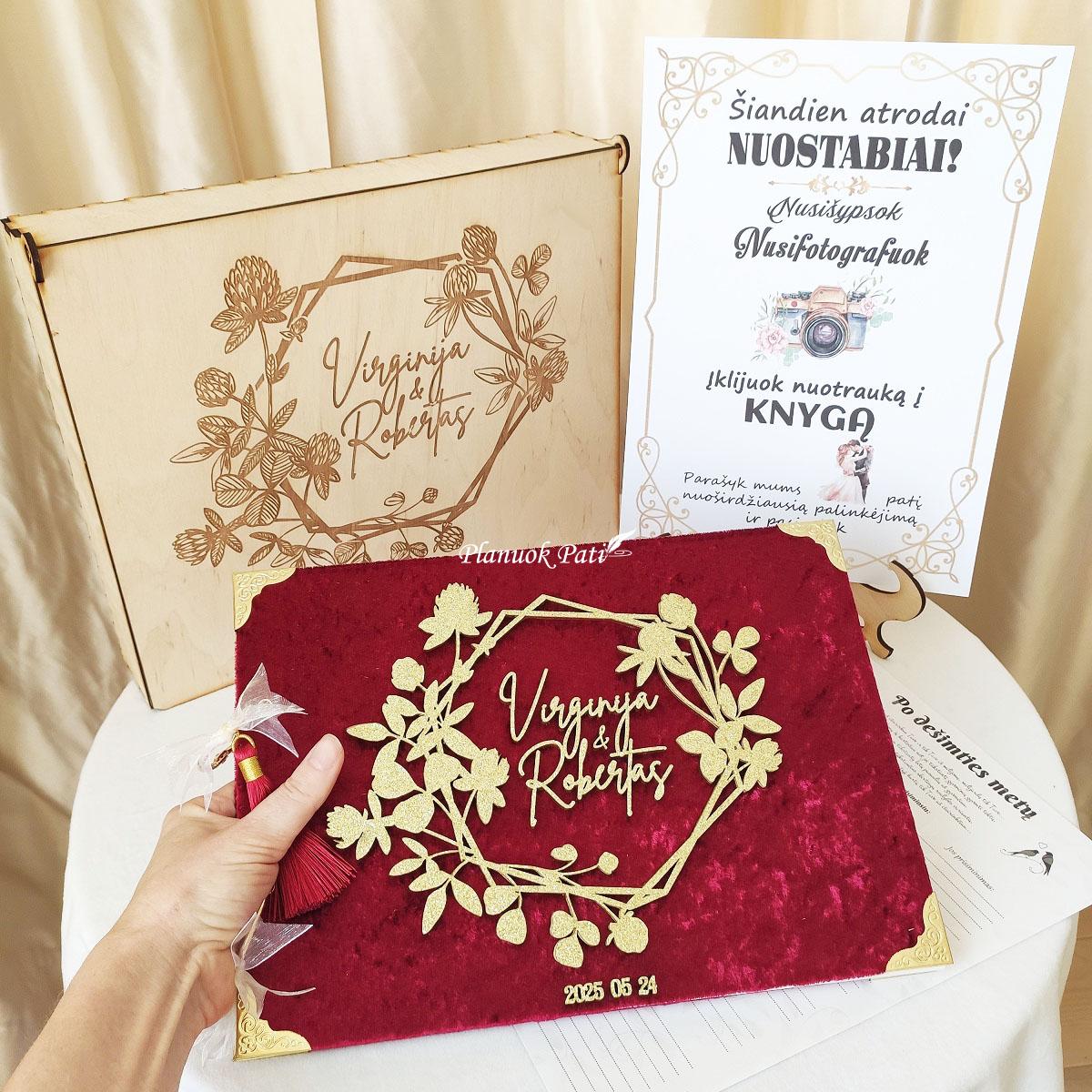 Vestuvių palinkėjimų knyga Dobilas