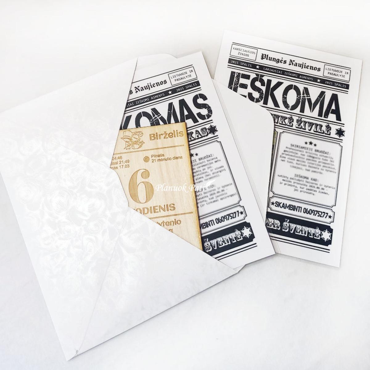 SUPER slaptas kvietimas liudininkams