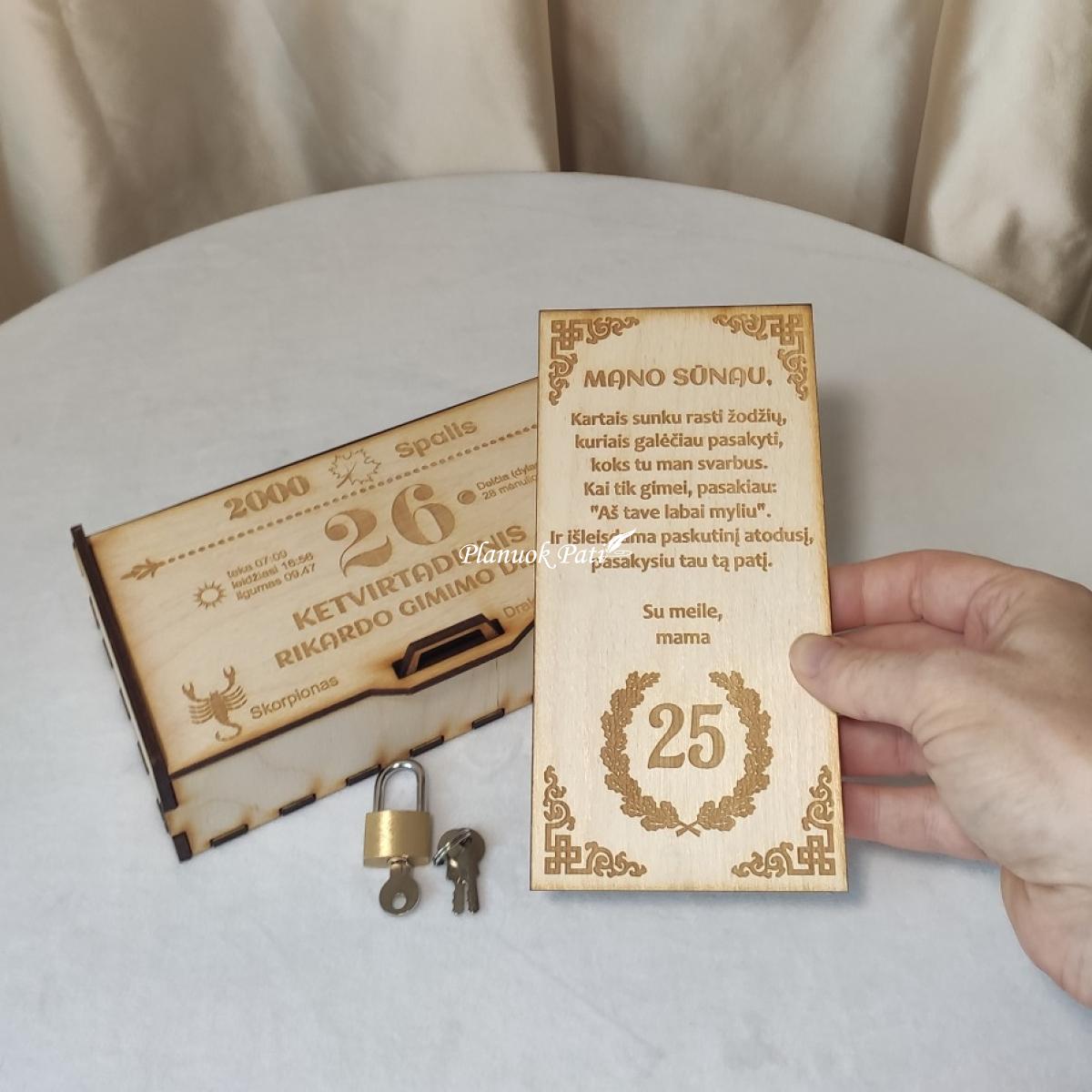 Skrynutė gimtadienio pinigams dovanoti