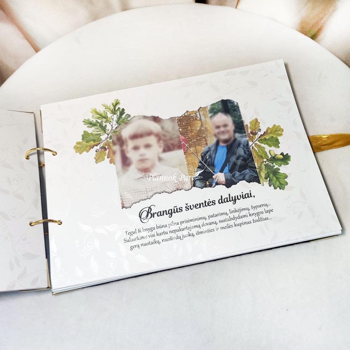 Albumas svečių palinkėjimams Ąžuolo lapai