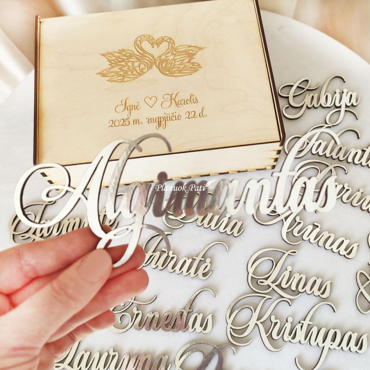 Stalo kortelė vardas magnetukas