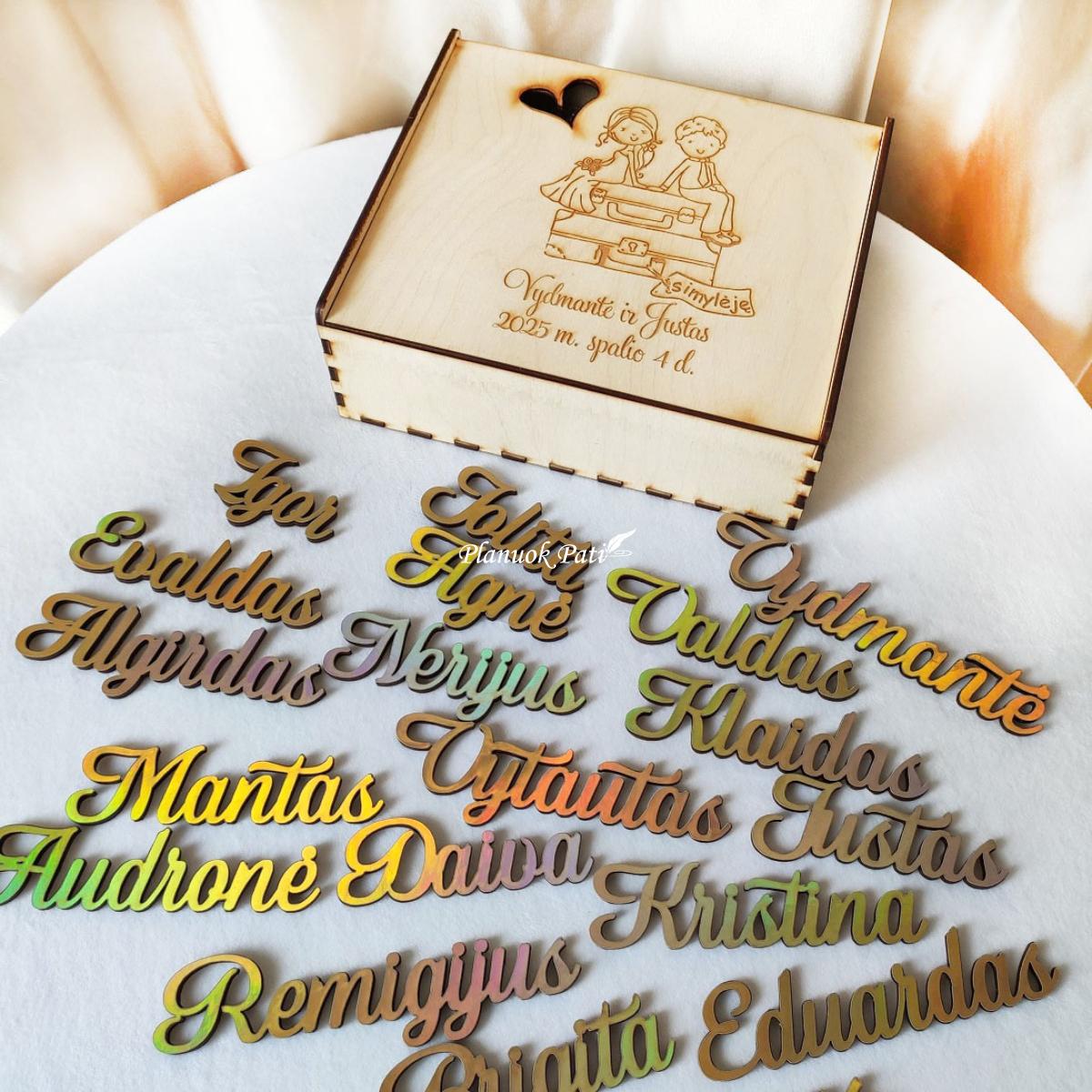 Stalo kortelė vardas magnetukas