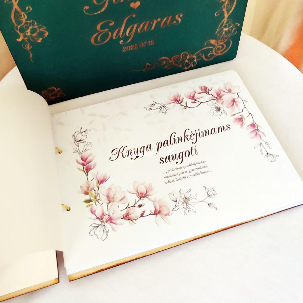 Vestuvių palinkėjimų knyga Žydinti širdis