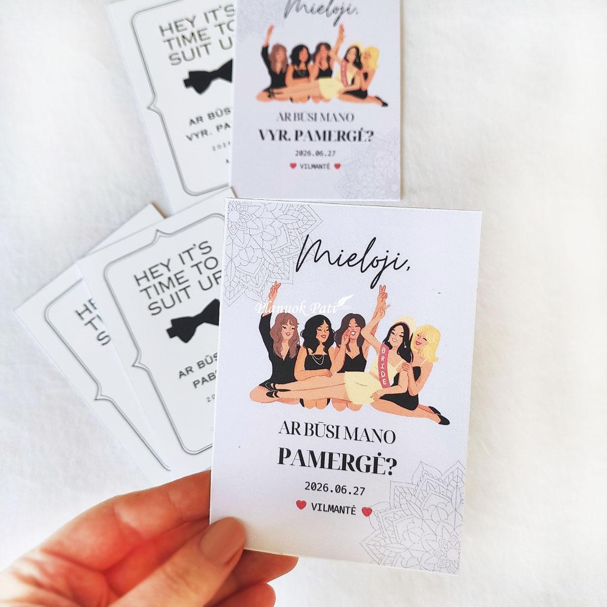 Kvietimas vyno etiketė